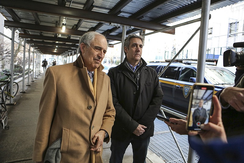 Photo/Jefferson Siegel/The New York Times / Michael Cohen, right, arrives for his 19th appearance before a grand jury in the Manhattan District Attorney's case against former President Donald Trump on Tuesday, March 7, 2023. Cohen, Donald Trump’s former fixer, is the key witness in a case built around a hush money payment to Stormy Daniels.