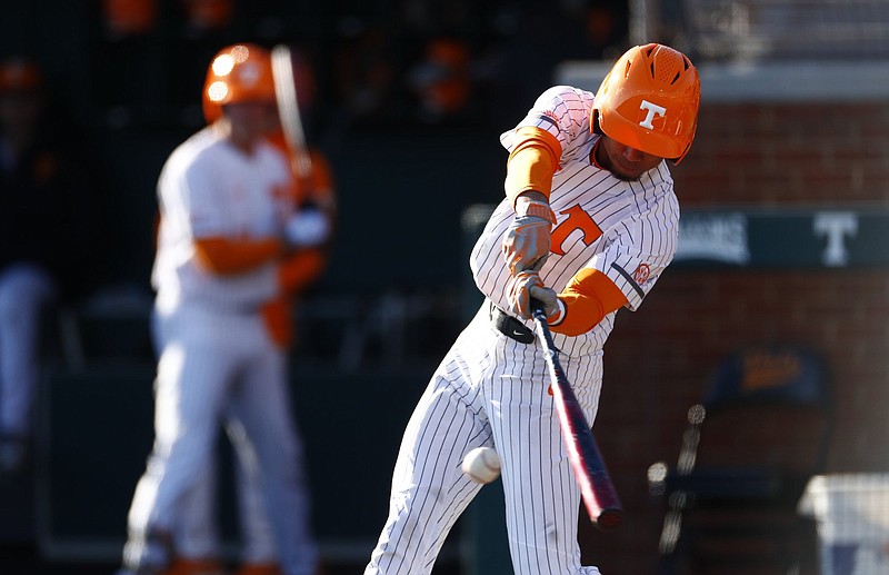 Tennessee Athletics photo / Tennessee shortstop and leadoff batter Maui Ahuna went 2-for-4 with four RBIs in Tuesday's 10-0 thumping of Lipscomb.
