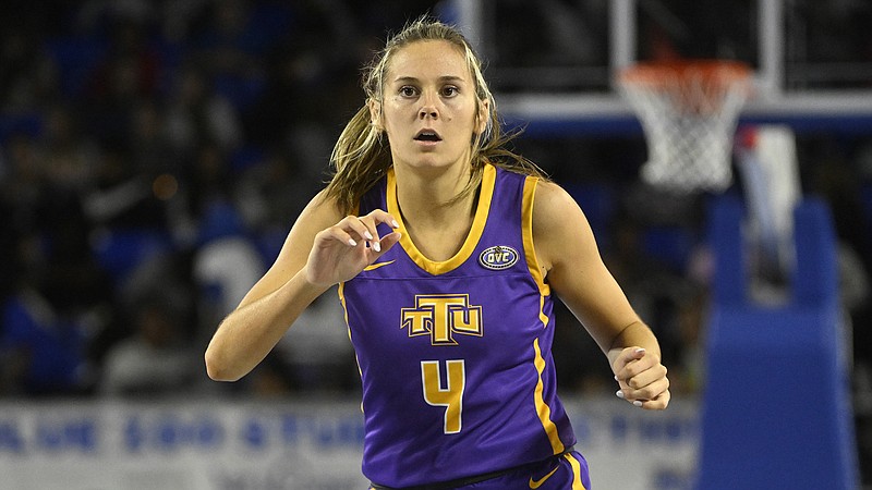 AP file photo by John Amis / Tennessee Tech junior forward Anna Walker was a prep standout at Bradley Central and played her first college season at UTC before transferring. Walker and the Lady Golden Eagles will take part in an NCAA tournament First Four game Thursday night against Monmouth in Bloomington, Ind.