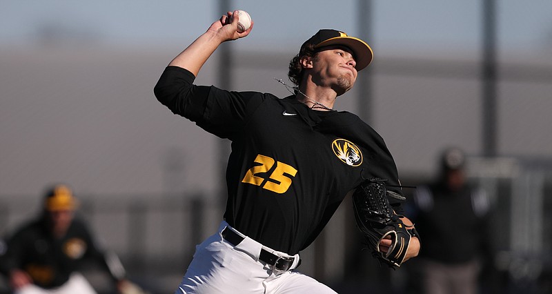 Missouri Athletics photo / Missouri starting pitcher Austin Troesser struck out seven batters and didn’t allow any hits as the Tigers completed a three-game sweep of Tennessee on Sunday with a 7-1 whipping.