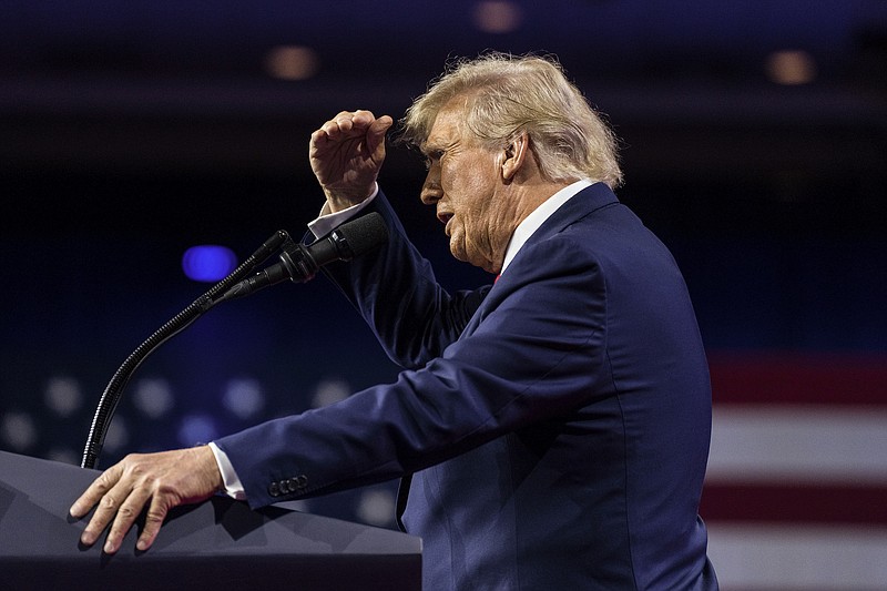 Photo/Haiyun Jiang/The New York Times / Former President Donald Trump speaks at the annual Conservative Political Action Conference in National Harbor, Md., on March 4, 2023.