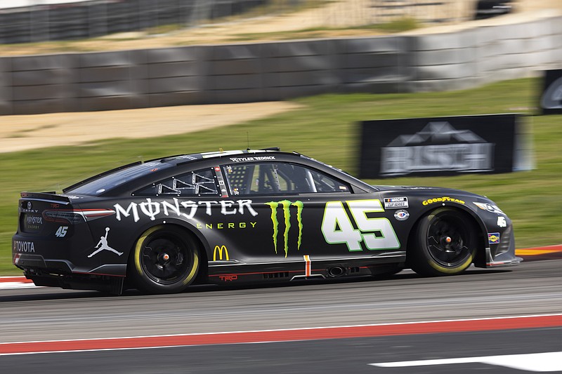 AP photo by Stephen Spillman / Tyler Reddick steers through the 15th turn at Circuit of the Americas during Sunday's NASCAR Cup Series race in Austin, Texas.