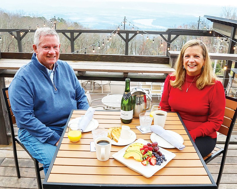 Photography by Olivia Ross / Dave and Julie Harp at Top of the Rock restaurant in Jasper Highlands.