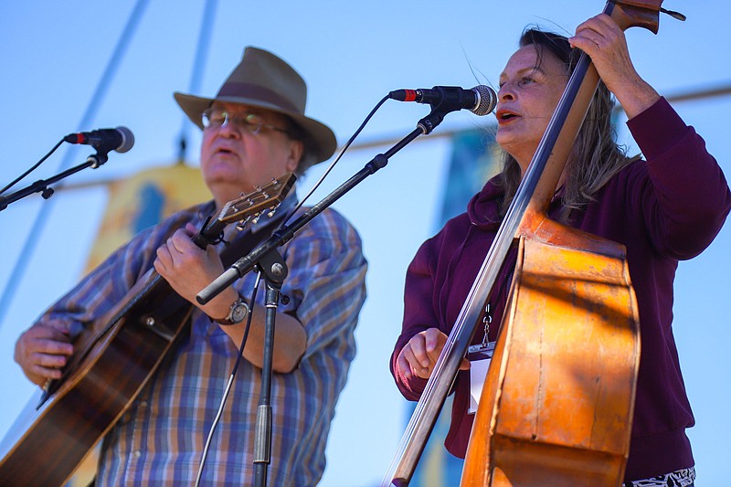 Staff Photo by Olivia Ross / The Lone Mountain Band performs at the 3 Sisters Bluegrass Festival in 2022. The band will be back at the 2023 festival Oct. 6-7.