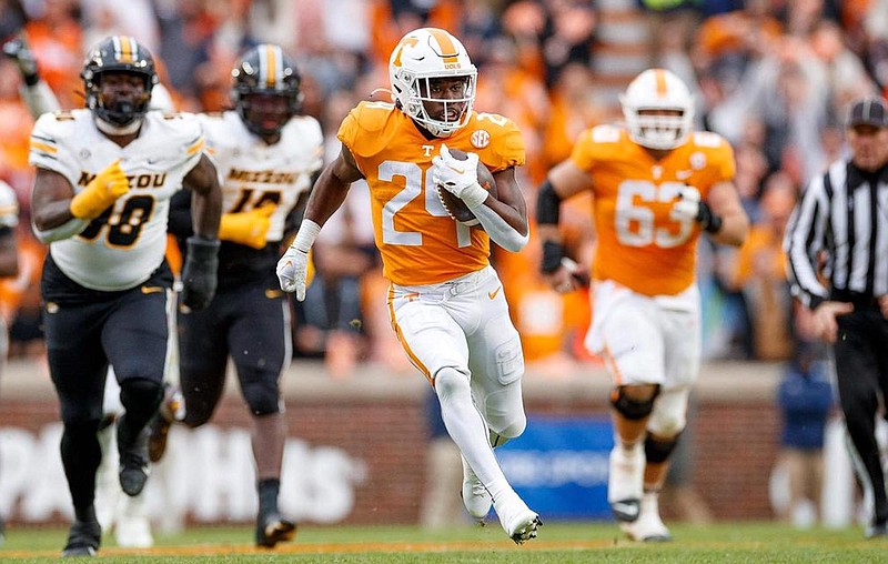 Tennessee Athletics photo / Dylan Sampson averaged 6.8 yards per carry last season as a freshman, leading Tennessee's rushing attack in that category.