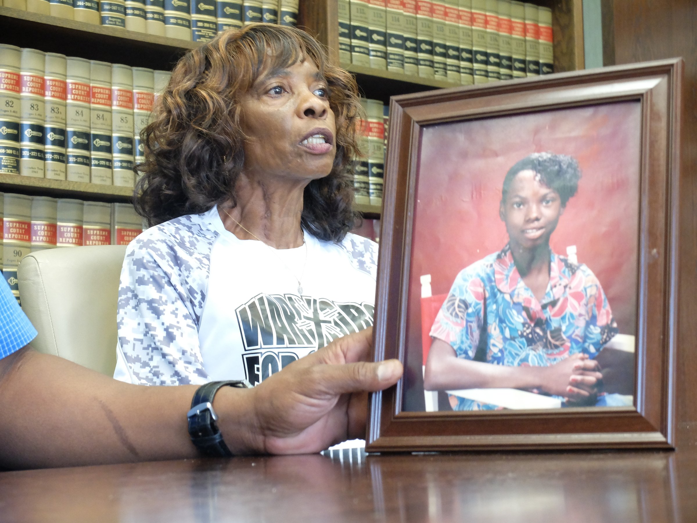 Staff photo / From inside the District Attorney's Office library in 2019, Nonie Sturdivant says she needs closure concerning the 1989 disappearance of her daughter, Tonetta Carlisle.