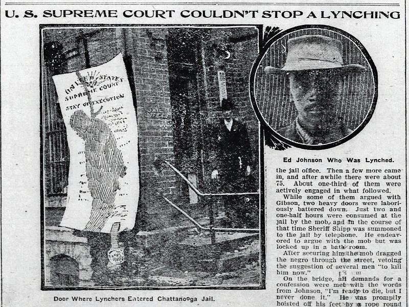 Photography courtesy of Sam Hall, David Moon and Mariann Martin / A photo of lynching victim Ed Johnson was discovered in the April 7, 1906, edition of The Topeka Daily Herald.