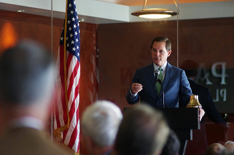 Tennessee House Speaker Cameron Sexton discussed his priorities for the legislative session at a Jan. 24 meeting in Nashville. / Lookout Photo by Alexander Willis