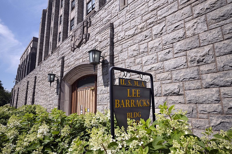 File photo/Mark Lennihan/The Associated Press / Lee Barracks, named for Civil War Gen. Robert E. Lee, is shown at the U.S. Military Academy at West Point on July 13, 2020, in West Point, N.Y. A commission created by Congress recommended that multiple historical reminders tied to Confederate officers during the Civil War be removed — many honoring Robert E. Lee.
