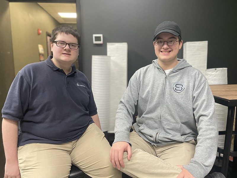 Staff Photo by Mark Kennedy / Tate Bird, left, and Aidan Bird are twin brothers who attend Skyuka Hall, a small independent school in Brainerd. Tate is the valedictorian of the class of 2023, and Aidan is the salutatorian. The brothers are pictured Wednesday.