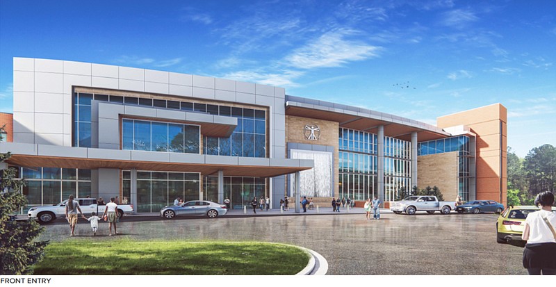 Contributed Rendering / A rendering shows Hamilton Medical Center's proposed cardiovascular pavilion.