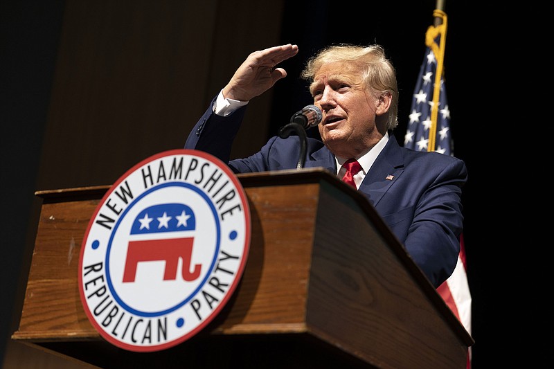 File photo/Doug Mills/The New York Times / Former President Donald Trump speaks to the New Hampshire Republican State Committee in Salem, N.H., on Jan. 28, 2023.