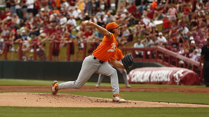 Tennessee Athletics photo / Tennessee pitcher Chase Dollander racked up 13 strikeouts Saturday afternoon at South Carolina.