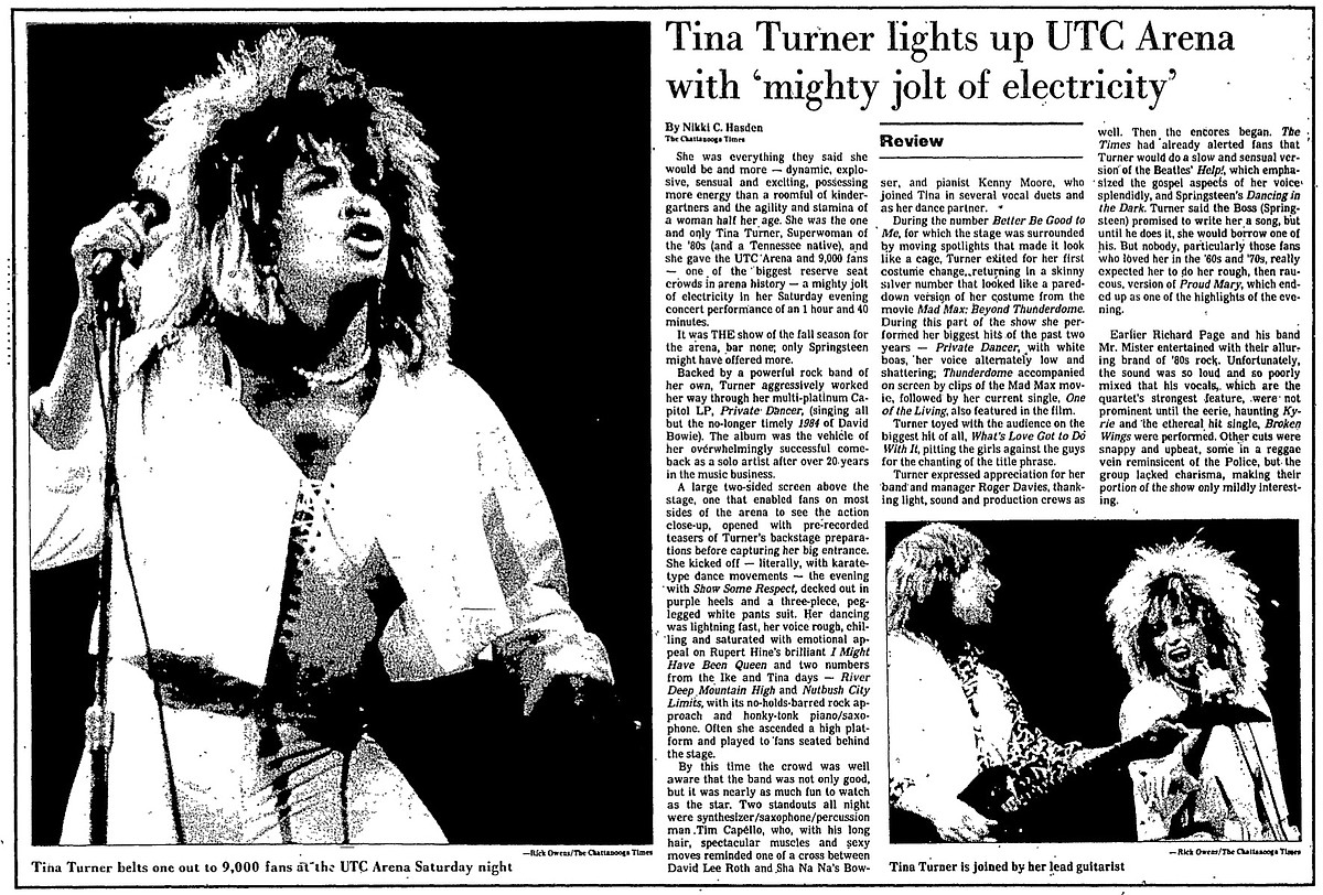 BUDWEISER CONCERT HOUR−TINA TURNER In new Tina Turner doc, the legend wonders how to 'bow out slowly