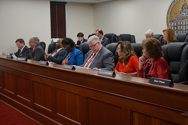 The Alabama House Education Policy Committee meet Wednesday to discuss HB 354. The legislation, also known as Alabamas “Dont Say Gay Bill,” would prohibit classroom instruction or discussions related to gender identity or sexual orientation for public school students in kindergarten through eighth grade, extending a current ban on instruction to the fifth grade. (Alander Rocha/Alabama Reflector)