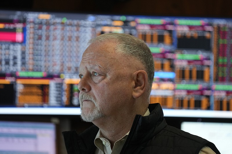 Traders work on the floor at the New York Stock Exchange in New York, Thursday, May 25, 2023. (AP Photo/Seth Wenig)