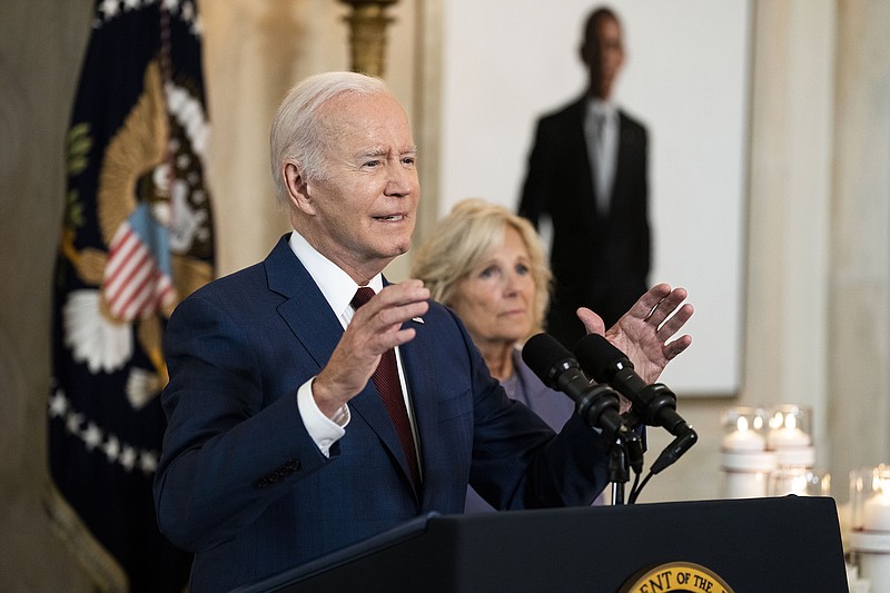 Photo/Doug Mills/The New York Times / President Joe Biden speaks at the White House in Washington on May 24, 2023. With low unemployment and above-trend inflation, the economy is well-positioned to absorb the modest budget cuts that Biden and Republicans negotiated.