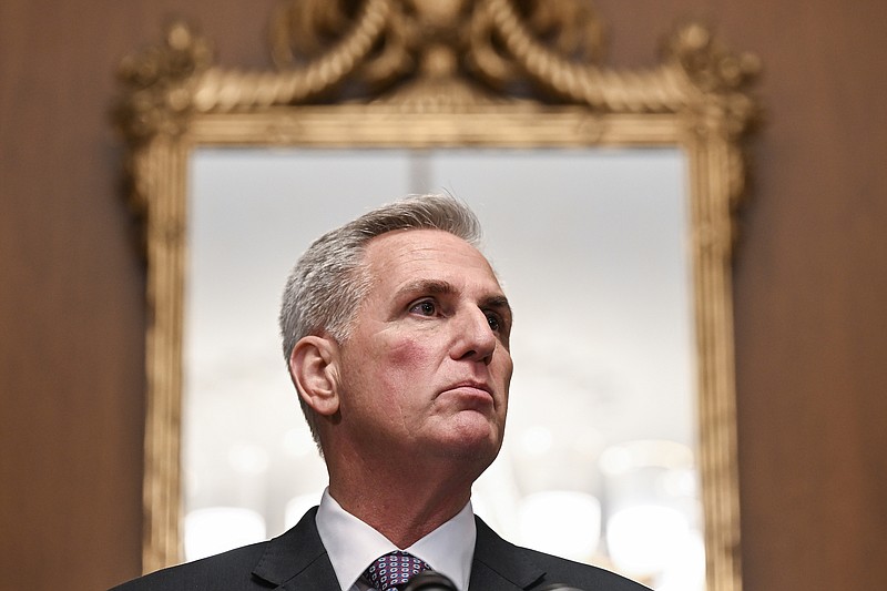 Photo/Kenny Holston/The New York Times / House Speaker Kevin McCarthy, R-California, is shown after the House passed the debt limit bill on Capitol Hill in Washington, on May 31, 2023. McCarthys enthusiasm for the actual vote-counting, handholding work required of his position, and his lack of both Gingrichian egomania and get-me-out-of-here impatience, was key to the debt-limit deal, NYT columnist Ross Douthat writes.