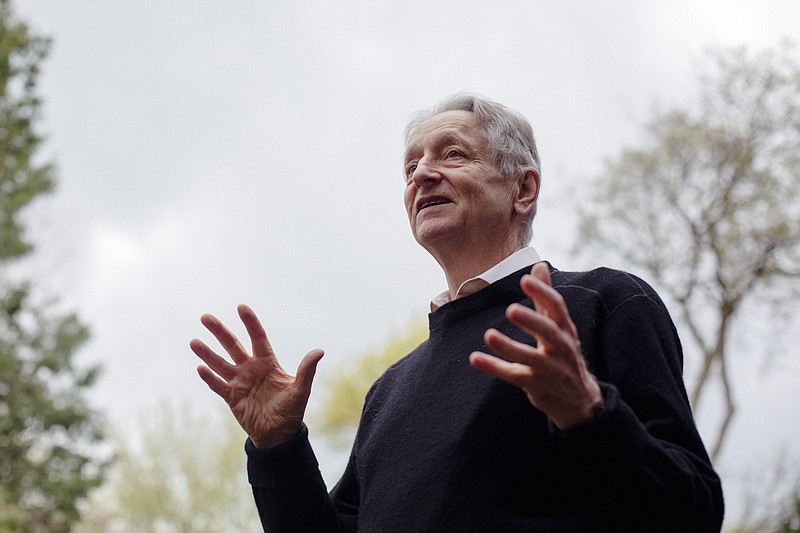 File photo/Chloe Ellingson/The New York Times / Dr. Geoffrey Hinton, an artificial intelligence pioneer, is shown at his home in Toronto on Monday, April 24, 2023. Hinton left Google so that he can freely share his concern that AI could cause the world serious harm.