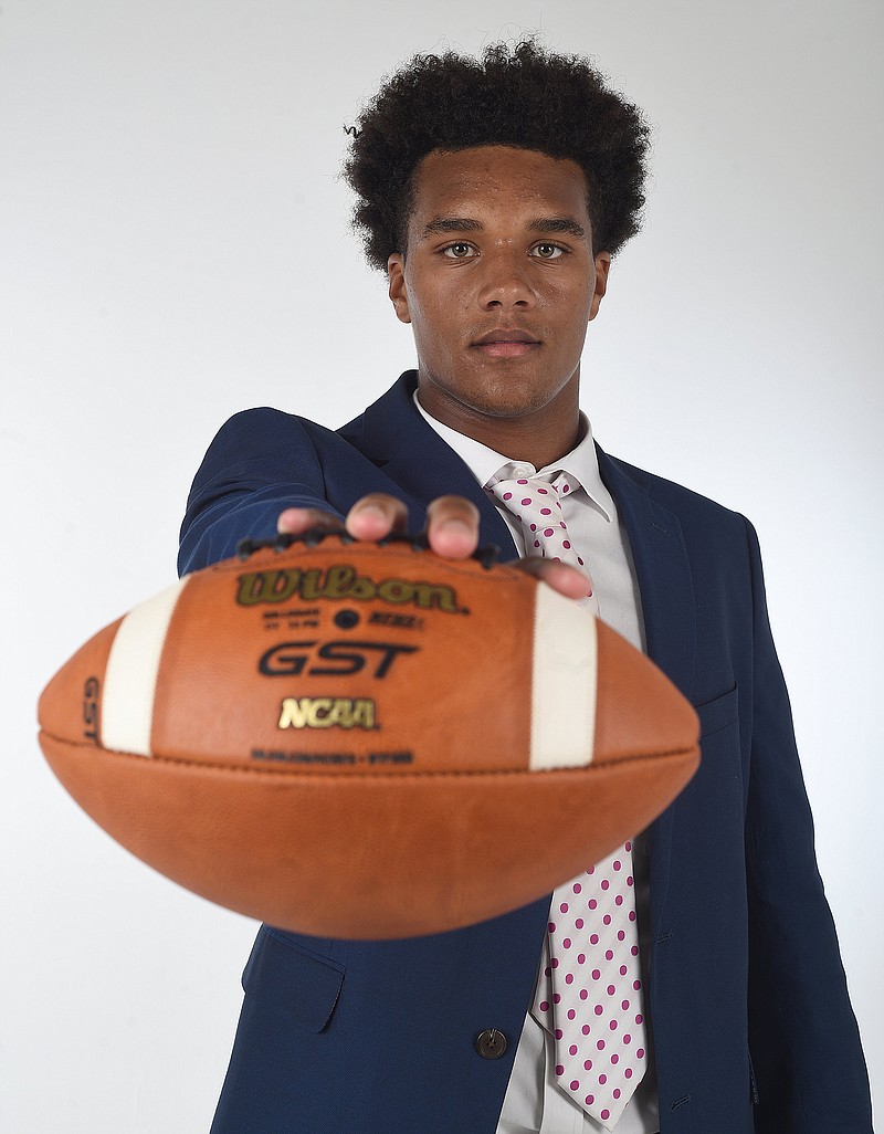 Staff photo by Matt Hamilton / Baylor receiver Amari Jefferson tops the list for the Times Free Press 2023 Dynamite Baker's Dozen, the Chattanooga area's top 13 college football prospects.