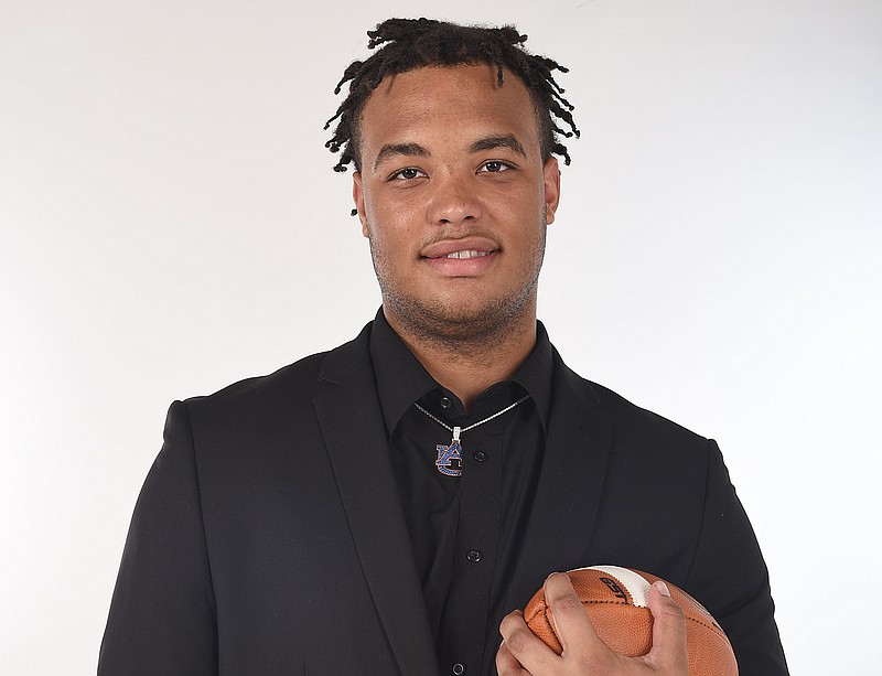 Staff photo by Matt Hamilton / South Pittsburg tight end and defensive lineman Martavious Collins is No. 6 on the Times Free Press 2023 Dynamite Baker's Dozen countdown of the area's top 13 college football prospects for the class of 2023.