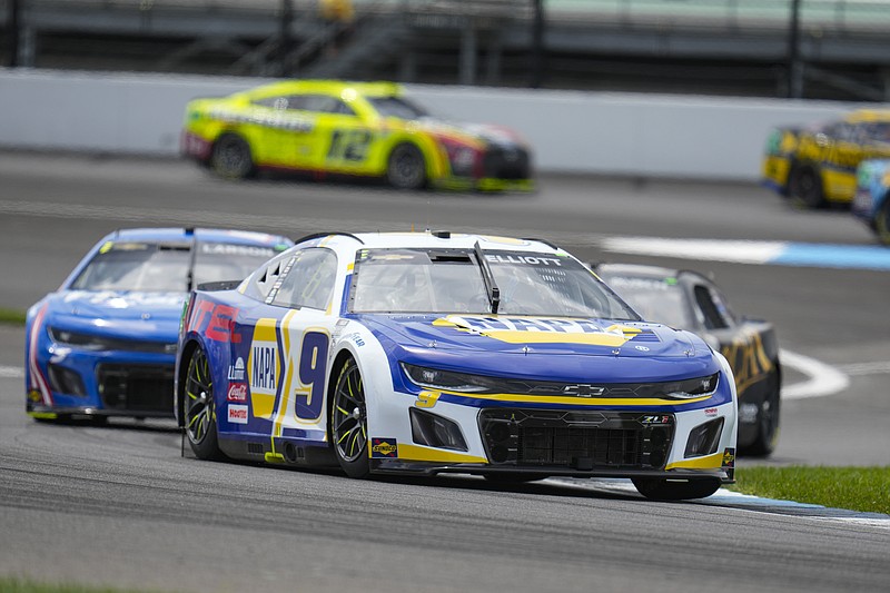 AP photo by Michael Conroy / Chase Elliott competes in last Sunday's NASCAR Cup Series on the road course at Indianapolis Motor Speedway.