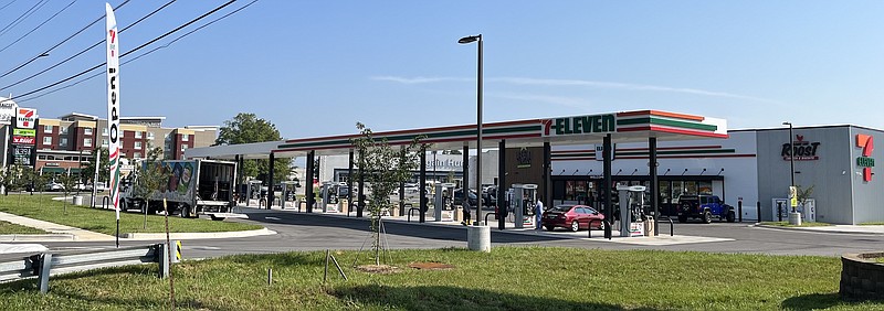 Staff Photo by Dave Flessner / A new 7-Eleven, shown Monday, opened last week along Highway 153 in Hixson and includes a Raise the Roost Chicken and Laredo Taco outlet within the store.