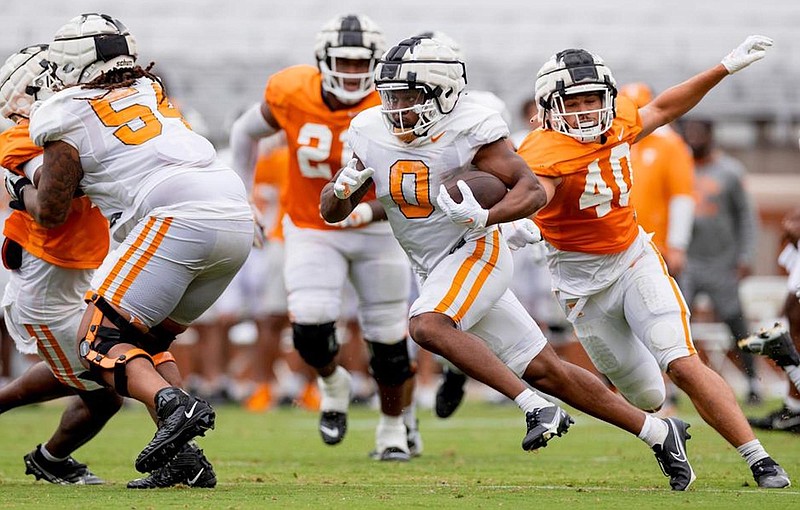 Tennessee Athletics photo / Tennessee junior running back Jaylen Wright, who led the Volunteers last season with 875 rushing yards, is 10 pounds heavier this year.