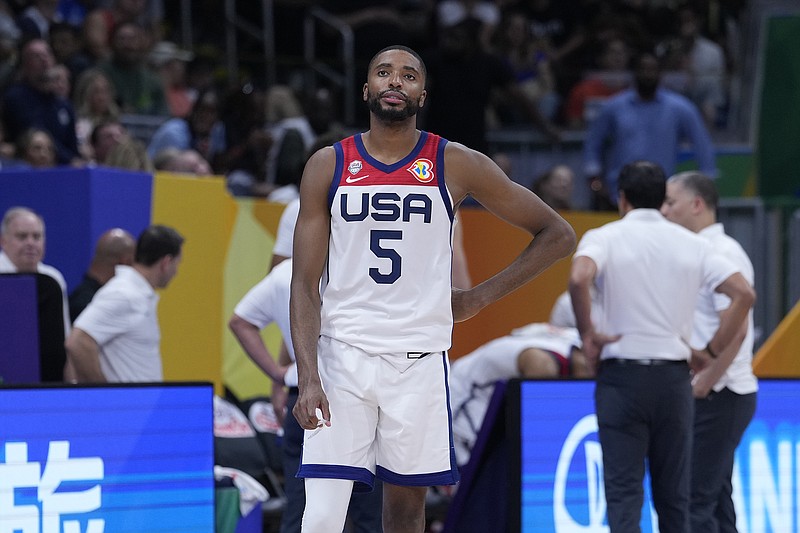 Mikal Bridges of the 2023 USA Basketball Men's National Team