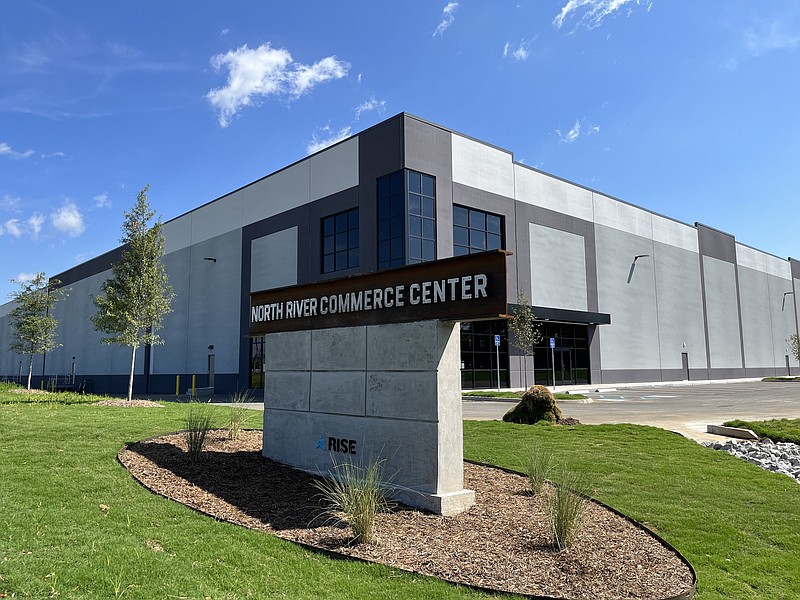 Staff Photo by Dave Flessner / The first industrial and distribution warehouse in the new North River Commerce Center is nearing completion with nearly one-third of the 191,650-square-foot structure leased to Home Depot as a distribution facility.