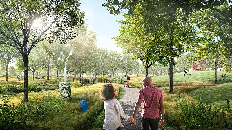 Contributed image / A rendering showing plans for the reimagined Montague Park.