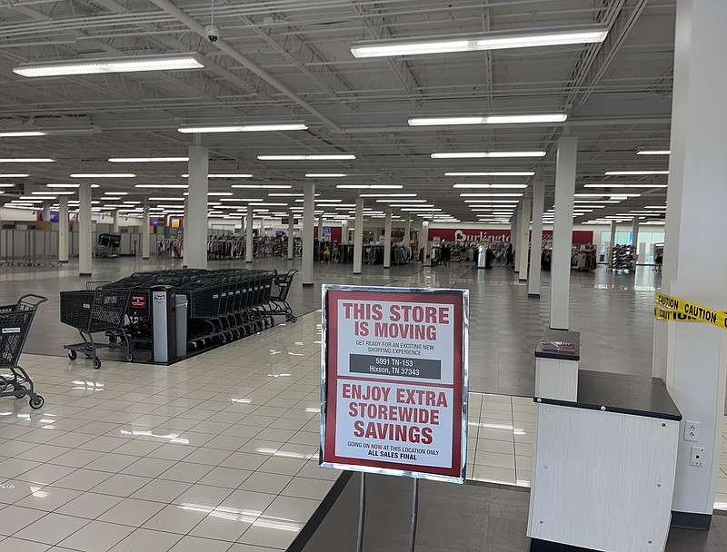 Staff Photo by Dave Flessner / The 63,000-square-foot Burlington store, which has operated at Northgate for the past decade, shut down Sunday and will relocate to a smaller storefront on Highway 153.