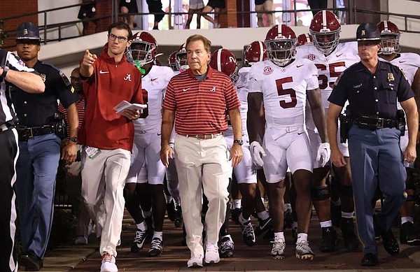 Head Coach Nick Saban #1 Red Alabama Crimson Tide Football Jersey