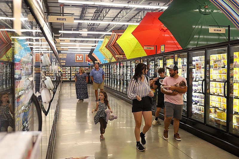 Staff photo by Olivia Ross / Families check out the East Ridge Food City in 2022. Grocery shoppers in Tennessee have been exempted from paying state and local sales taxes on most food items since Aug. 1. The three-month sales tax moratorium on food ends Tuesday.