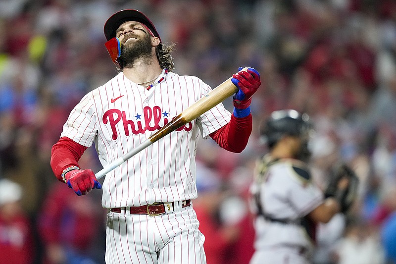 Philadelphia Phillies' Bryce Harper hits two of the team's five homers to  end spring training