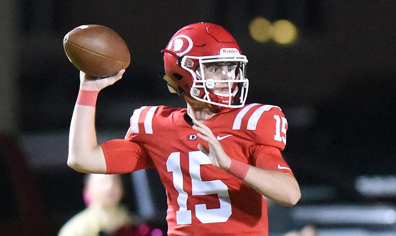 Staff file photo by Matt Hamilton/ Dalton junior quarterback Ethan Long has passed for 2,635 yards and 29 touchdowns this season for the Catamounts, who average 36 points per game.