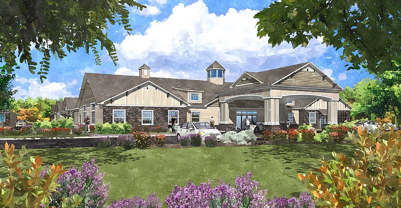 Contributed photo / Architect's rendering shows what the new 60-unit memory care facility by Morning Pointe Senior Living will look like when completed in 2025.