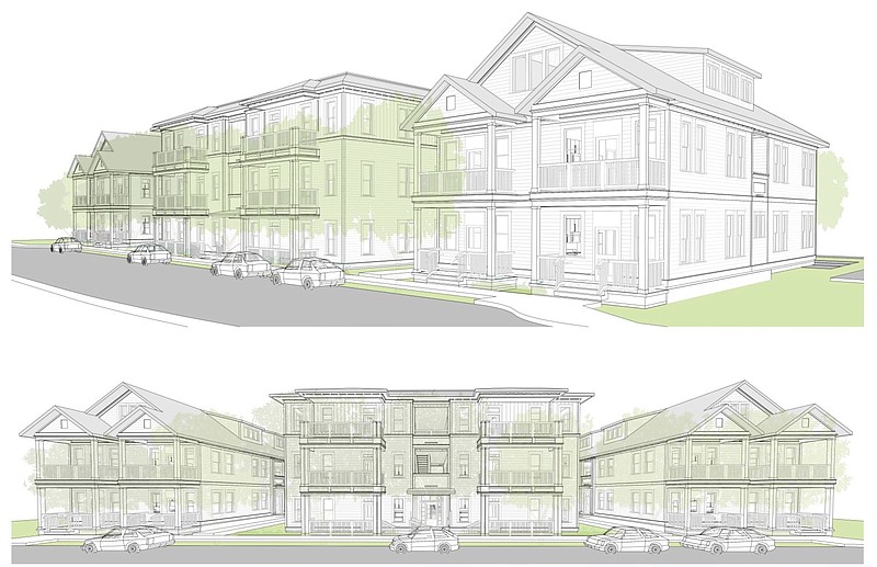City of Chattanooga / A rendering of the 32-unit apartment complex Chattanooga Neighborhood Enterprise plans to build at 2003 Bailey Ave.