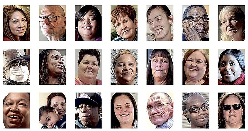 This collage represents some of the people who have benefitted from the Times Free Press Neediest Cases Fund in the past. Photo illustration by Shelby Farmer.
