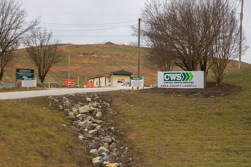 Staff photo by Olivia Ross / The Rhea County Landfill, operated by Capital Waste Services, is seen Wednesday.