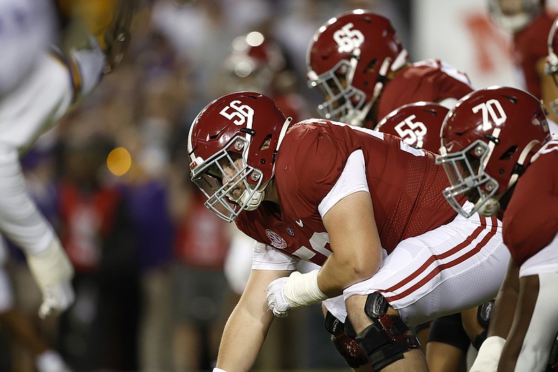 Alabama center in transfer portal after high-profile misfires | Chattanooga  Times Free Press