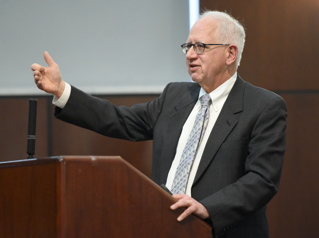 Staff photo by Matt Hamilton/ Mark Mamantov speaks during a meeting by the Chattanooga-Hamilton County Sports Authority at Chattanooga City Hall on Thursday, January 11, 2024.
