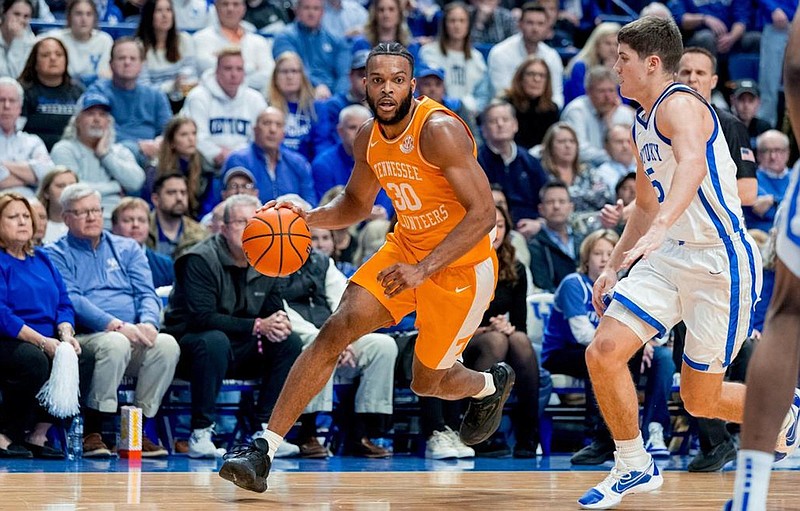 Tennessee Athletics photo / Tennessee fifth-year senior guard Josiah-Jordan James scored a career-high 26 points Saturday night as the No. 5 Volunteers defeated No. 10 Kentucky 103-92 inside Rupp Arena.