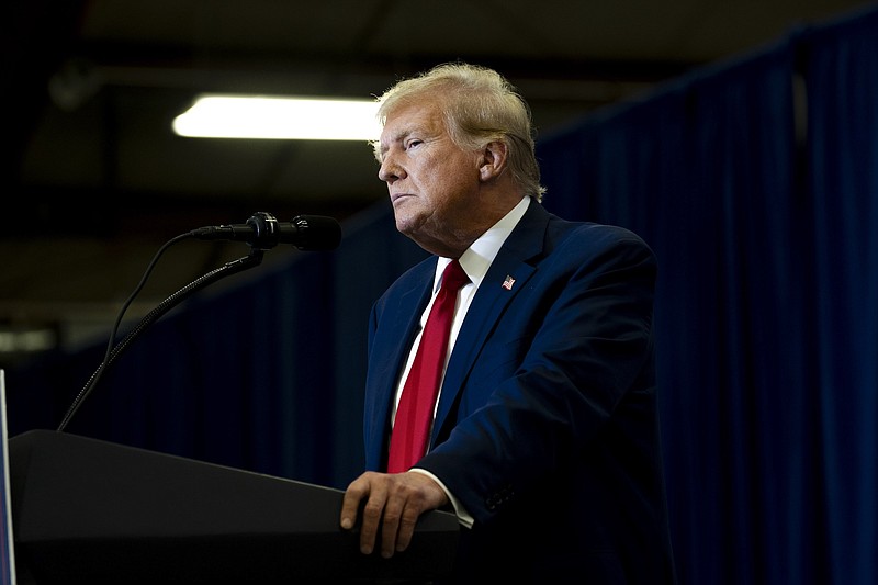 File photo/Doug Mills/The New York Times / Former President Donald Trump, a Republican presidential candidate, speaks during a campaign event in Mason City, Iowa, on Jan. 5, 2024.