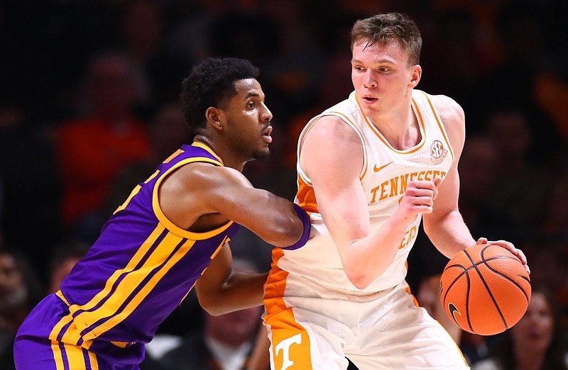 Tennessee Athletics photo / Tennessee's Dalton Knecht scored 27 points Wednesday night to lead the Volunteers to an 88-68 drubbing of LSU inside the Food City Center.