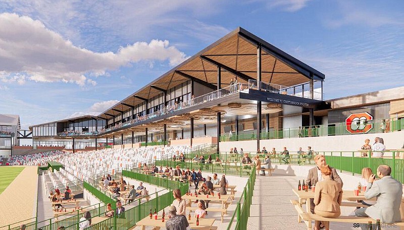 City of Chattanooga rendering / Chattanooga Lookouts officials are hoping renderings for a new stadium can start becoming realities in a matter of days.
