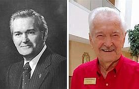 Contributed Photos / Charles A. "Pat" Rose is shown as mayor, left, and in retirement.
