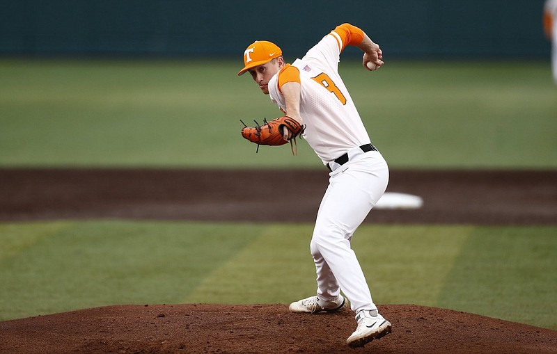 Tennessee Athletics photo / Tennessee junior pitcher AJ Causey, a transfer from Jacksonville State, allowed one run on one hit in seven innings Friday as the No. 8 Volunteers routed Bowling Green 11-1.