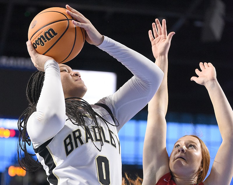 Staff photo by Matt Hamilton / Bradley Central sophomore Kimora Fields is shooting 71.1 percent from the field this season after winning Class 4A state tournament MVP in 2023 for the Bearettes.