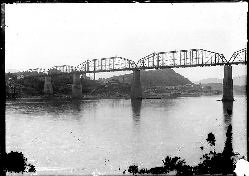File Photo/Times Free Press archives / The Walnut Street Bridge, heralded as the major connector between Chattanooga and Hill City, North Chattanooga and Northside, is shown in this photo dated between 1898-1900.